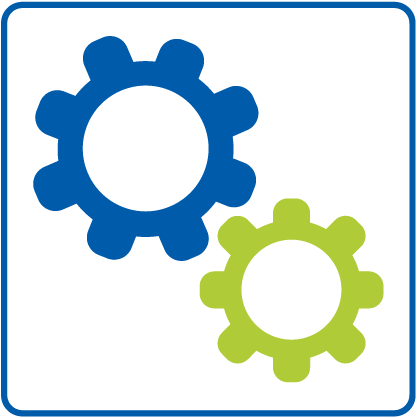 Zwei Zahnräder greifen ineinander - so läuft's im Handwerk. Die Teile zeigen, wie Arbeit Hand in Hand funktioniert.