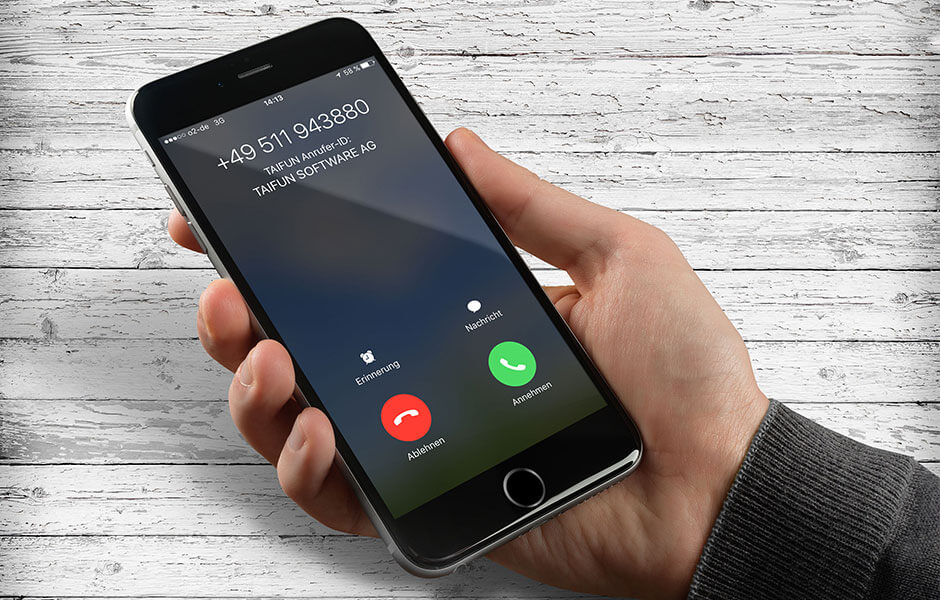 Anruferkennung aus Ihrer TAIFUN-App