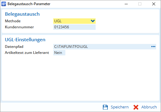 UGL-Online – Austausch von Angeboten und Bestellungen